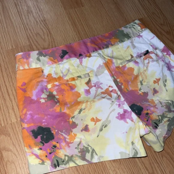 J. Crew Floral 3 Inch Inseam Colorful with Pockets Stretch Shorts Size 2 - Picture 8 of 8